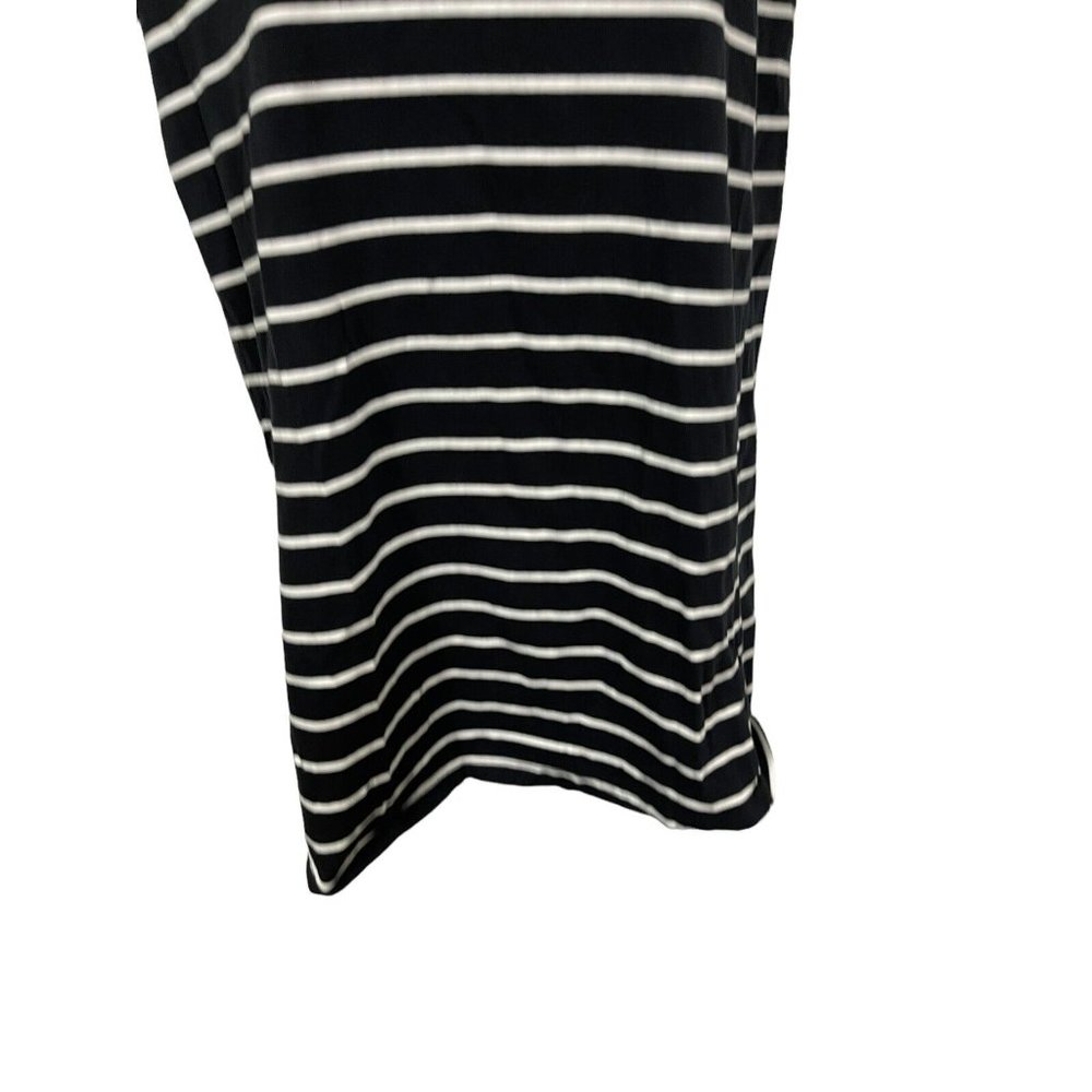 LULUS Women's Small Black White Striped Mini Shirtdress - Picture 6 of 14